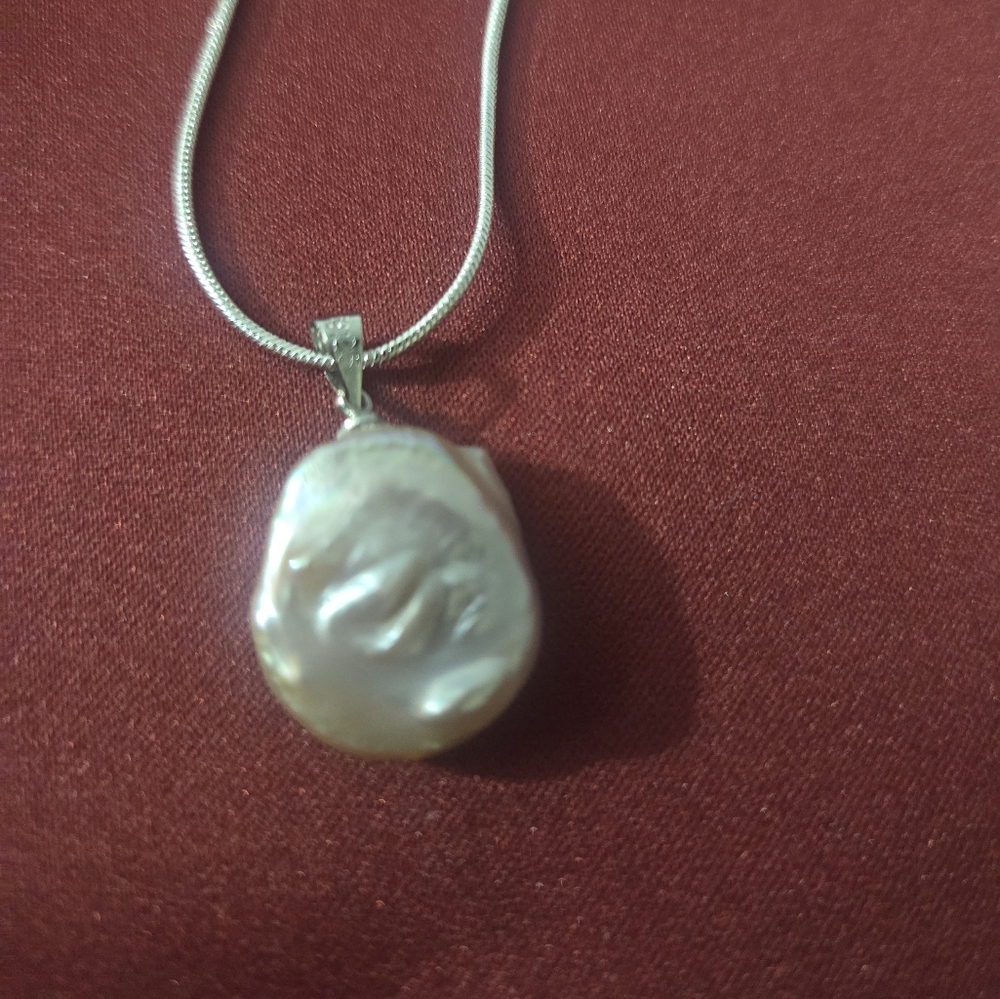 Baroque Pearl Silver Neclace